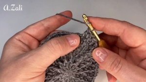 Шапка крючком рельефными столбиками/CROCHET HAT MENS