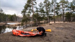 р. Пра  14-03-2020 / Сборка пакрафта Иволга и первый спуск на воду