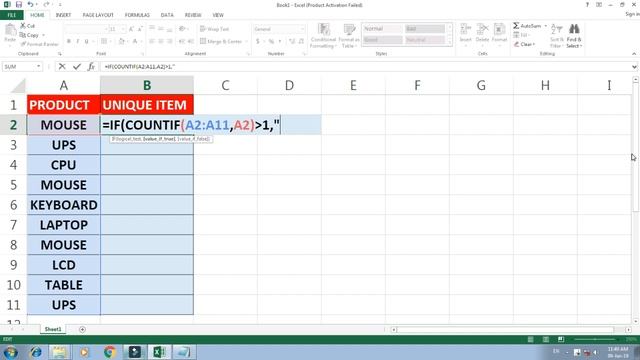 How to find Unique and Duplicate Text in Excel from a List смотреть онлайн