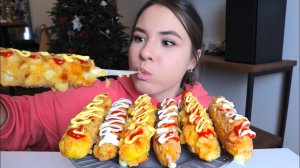 МУКБАНГ голый абьюз в спортзале Корндоги своими руками Mukbang Corn Dogs not ASMR