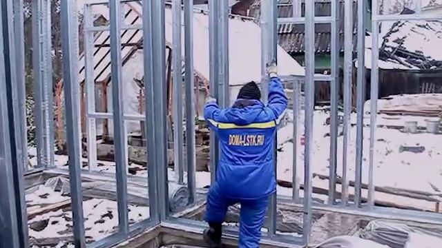 Сборка каркаса из ЛСТК смотреть онлайн