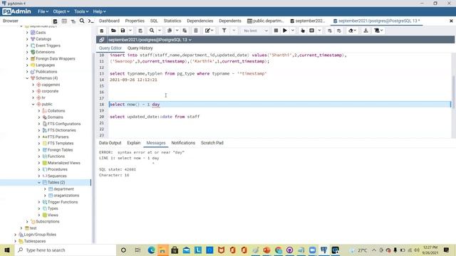 POSTGRESQL TIMESTAMP | CURRENT TIMESTAMP IN POSTGRESQL | DATE_PART IN POSTGRESQL