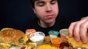 ASMR MUKBANG EXTRA MCDONALDS BIG MAC POPEYES CHICKEN & FRIES | WITH CHEESE & ONION RINGS