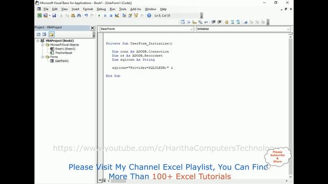 VBA Adodb Connection SQL Server Fill Data Into Combobox смотреть онлайн