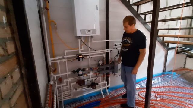 Система отопления 2х этажного дома. смотреть онлайн