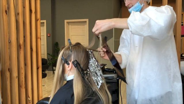 Коррекция сложного окрашивания в средних слоях