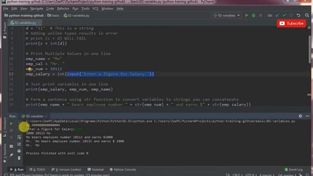 Python Tutorials - Using Variables смотреть онлайн