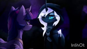 Принцесса Луна и Принцесса Искорка/// друзья🖤💜