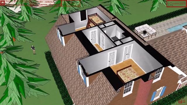 Дача с бассейном 200м2 #ростерн #проект #дача смотреть онлайн