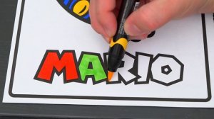 Coloring Super Mario Nintendo Coloring Page Prismacolor Paint Markers | KiMMi THE CLOWN