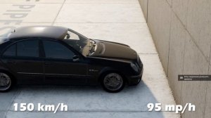 MERCEDES BENZ 63 AMG w211 ?155 MP/H ?250 KM/H ?| CRASH TEST