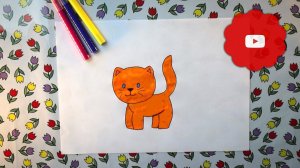 Как нарисовать КОШКУ | How to draw a cat | #цветочкам