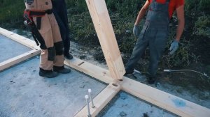 Строительство каркасного дома из клеенного бруса