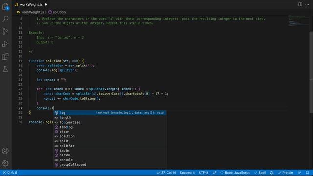 Word Weight Turing #javascript #quiz #turing #problemsolving #problemsolved