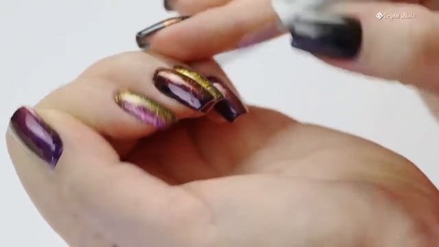 How to Apply Hypernova CrystaLac Gel Polish Official Crystal Nails Step By Step Video Tutorial смотреть онлайн
