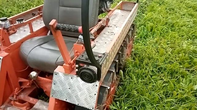 самодельный бортоповоротный мини вездеход. тэстдрайв с одной гусянкой смотреть онлайн