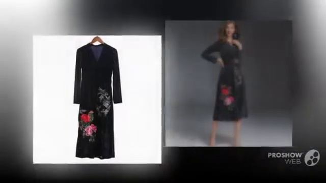 Одежда с AliExpress - Красивое бархатное платье смотреть онлайн