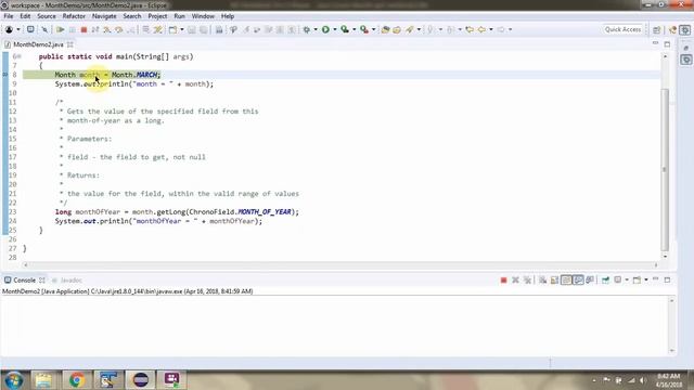 How to use get methods of Month Enum? | Java 8 Date and Time