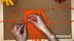 Тыква в стиле макраме