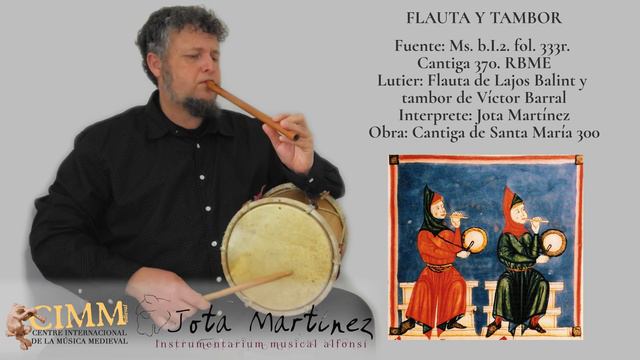 FLAUTA Y TAMBOR. Ms. b.I.2. fol. 333r RBME. Cantiga de Santa María 300 смотреть онлайн