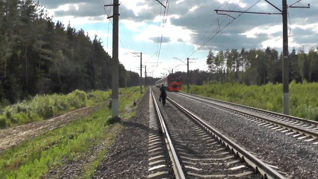 Электропоезд ЭД4М-0055 перегон Куровская - Гжель смотреть онлайн