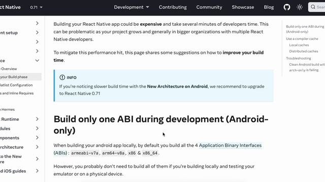 Speeding up your Build phase for android in react native's new architecture смотреть онлайн
