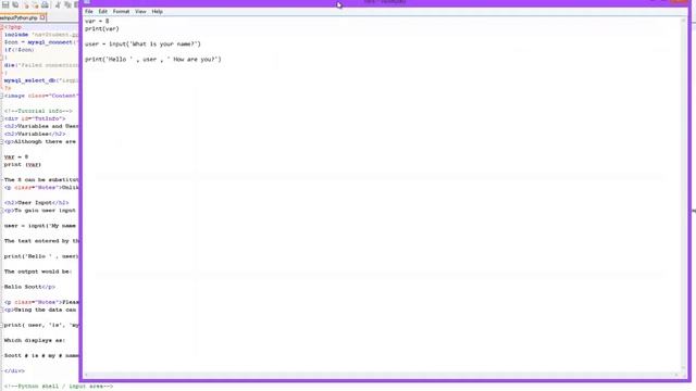 SMC#: Python User Input, Variables and Custom Line Formatting