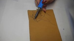 Выжигание по коже №2. Обожка для паспорта. Мастер класс. DIY