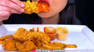 ASMR FRIED CHICKEN & FRIED SHRIMP POPEYES MUKBANG (EATING SOUNDS) ASMR Phan