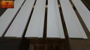 Плинтус из натурального дерева, покраска 9003!