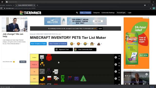 mincraft inventory pets tier list смотреть онлайн