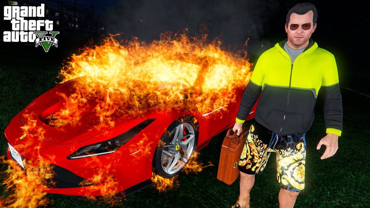 УКРАЛ НОВУЮ МАШИНУ ВЛАДА А4 И СЖЁГ ЕЁ В ГТА 5 МОДЫ! ОБЗОР МОДА В GTA 5! ИГРЫ ВИДЕО MODS