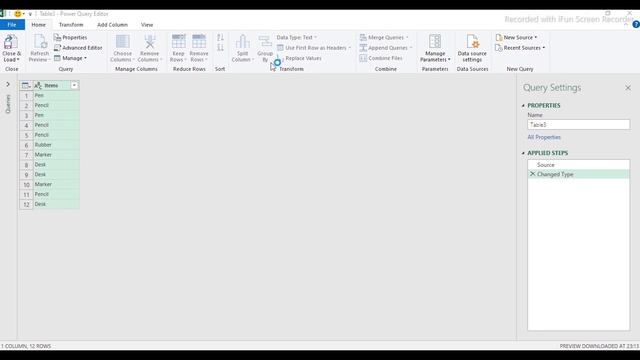 Power Query tutorial: COUNT Function