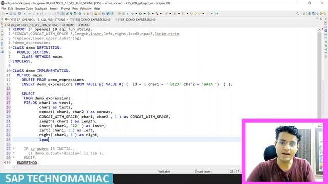 String Operation in Select - Open SQL Enhancement ABAP on HANA - Part 5 смотреть онлайн