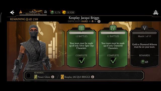 MK Mobile. I Skipped Kosplay Jacqui Briggs Challenge in Normal, Hard and Elder Mode