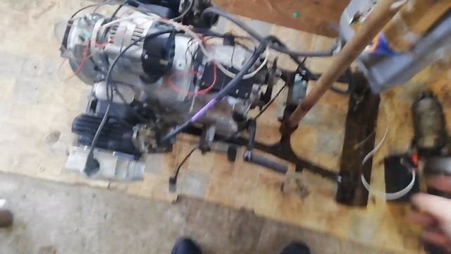 Двигатель к-750 первый запуск. The first start of K750 engine. смотреть онлайн