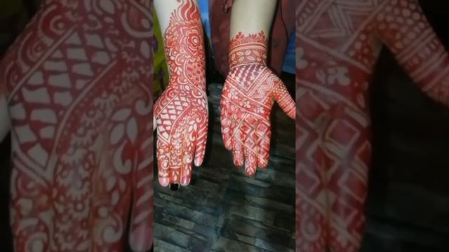 New red color mehndi design collection short video