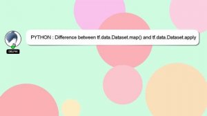 PYTHON : Difference between tf.data.Dataset.map() and tf.data.Dataset.apply()