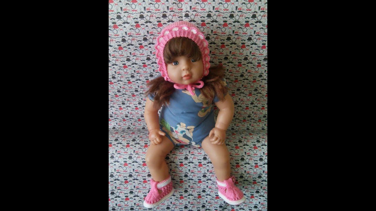 Чепчик для малыша на вязальной машине. смотреть онлайн