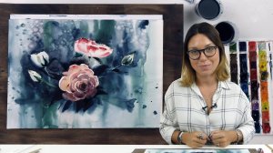 Экспресс-урок по акварельной живописи «Розы» | Как нарисовать розы поэтапно