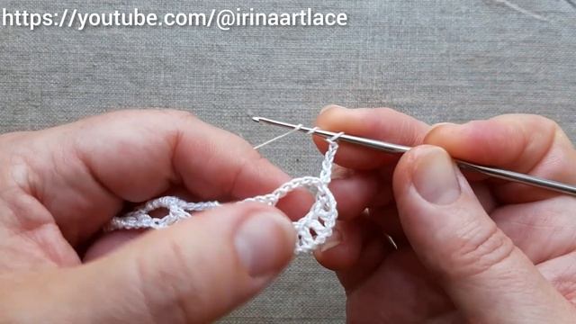 Простая кайма крючком. Ажурная кайма для вязания крючком. смотреть онлайн
