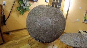 Мастер класс-Домик для кошки из Шпагата Урок№3 Вход в шар. House ball for a cat made of jute twine