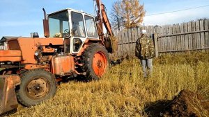 экскаватор ЭО 2621 выкорчёвка камней.