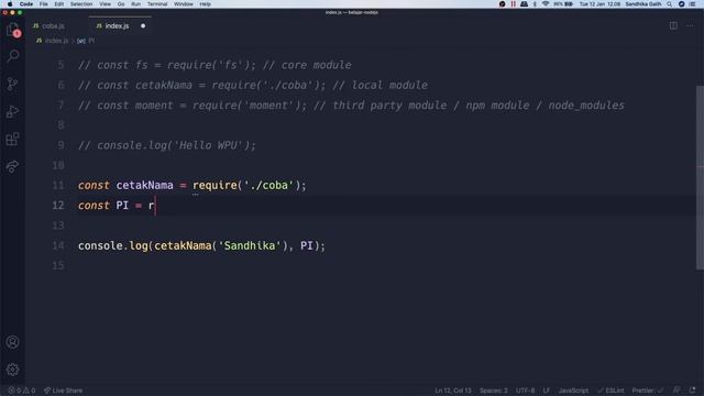 Belajar NodeJS | 6. NodeJS Module System