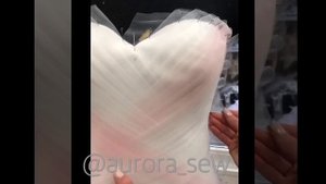 Драпировка корсета без швов. Декор косичка из сетки