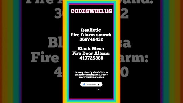 Fire Alarm Sound Effect Roblox ID November 2022 *Latest Updated WORKING Roblox Song IDs*