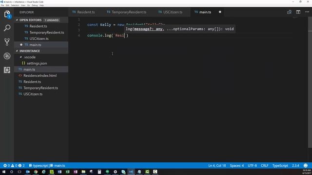 TypeScript Classes and Inheritance