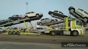 Загрузка автовоза EuroLohr | Taavura |  Skoda