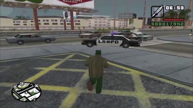 GTA San Andreas Graphics Mods, RagDoll physics mode, FullHD shaders. смотреть онлайн