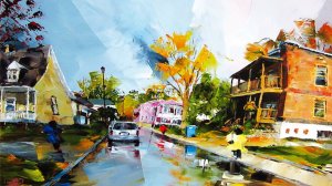 Живопись мастихином художника Альбини Леблана